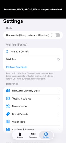 Well: Off-Grid Water Calc Screenshot 3 of 5