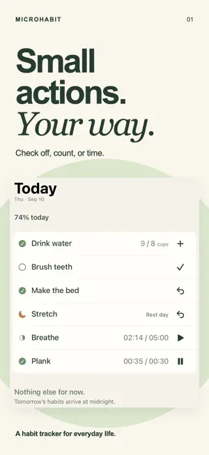 MicroHabit: Habit Tracker screenshot 1