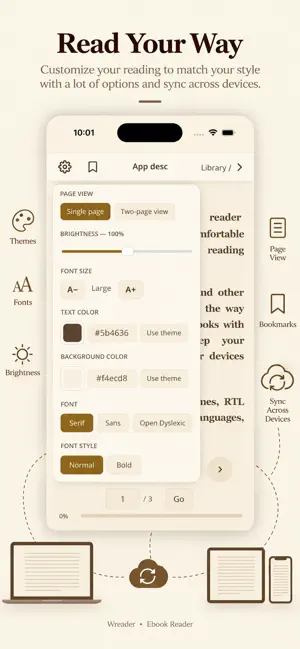 Wreader Ebook reader screenshot 1