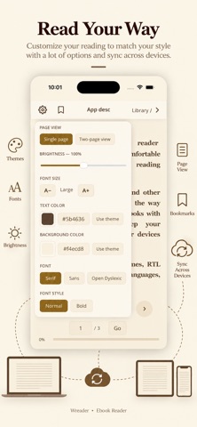 Wreader Ebook reader Screenshot 1 of 4