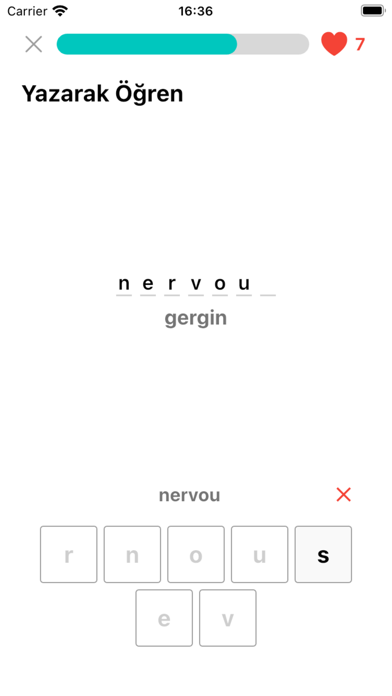 İngilizce Kelime Ezberleme App Screenshot