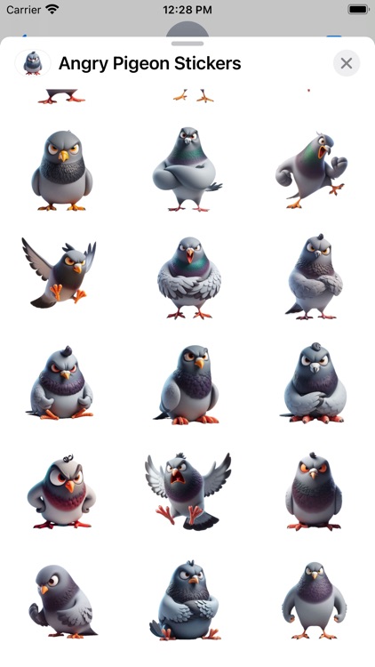 Angry Pigeon Stickers