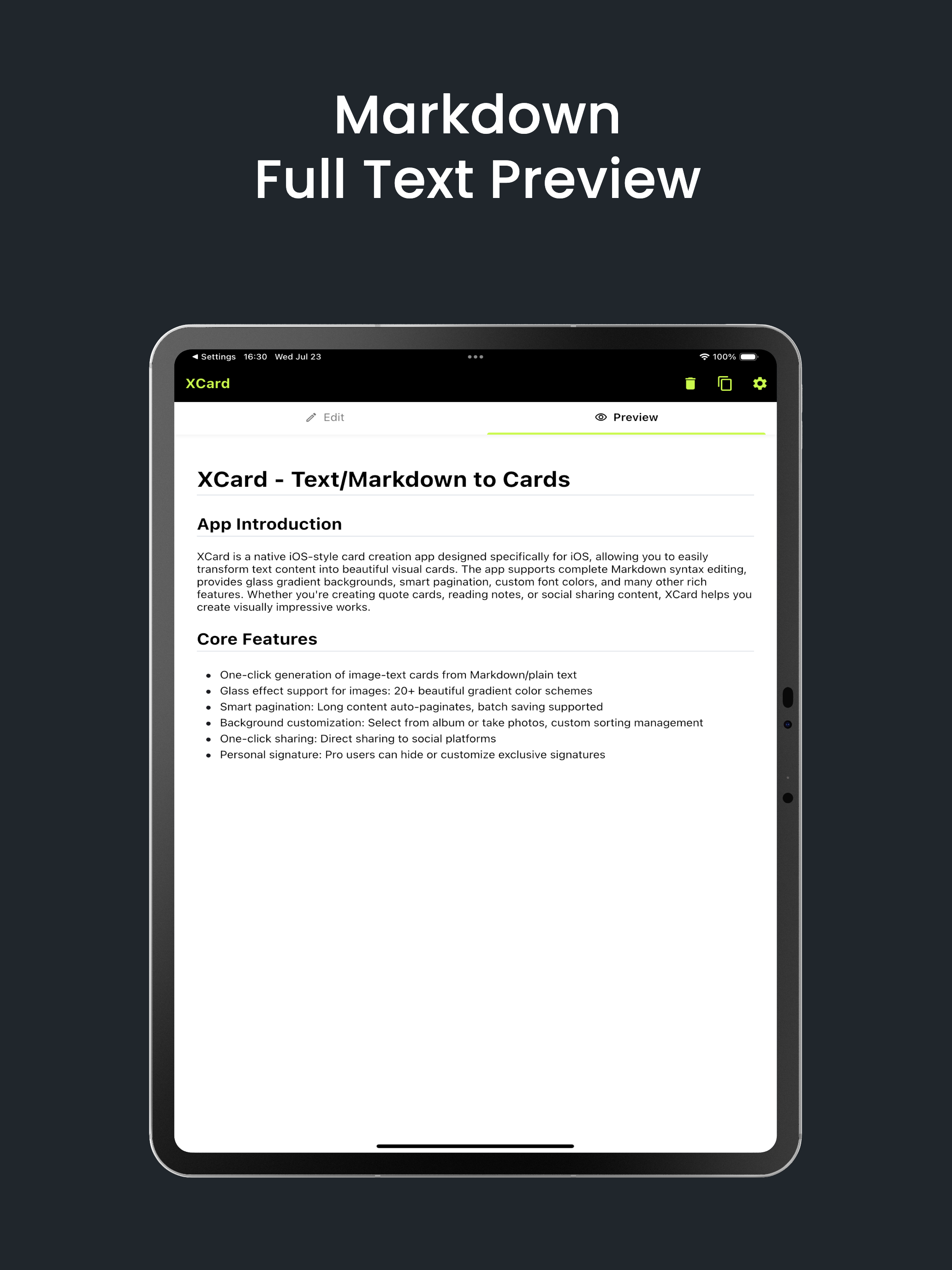 XCard: Markdown Card Maker