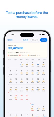 JayCK Flow: Money Calendar iPhone screenshot