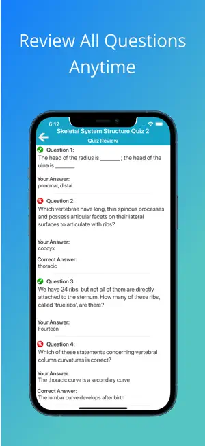 Skeletal System Quizzes screenshot 4