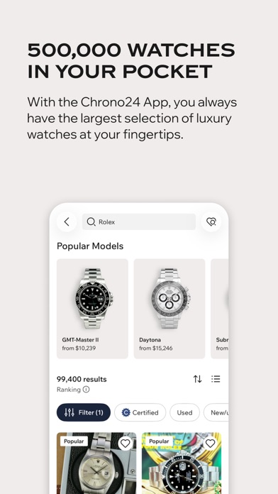 Chrono24 | Luxury Watch Market app screenshot