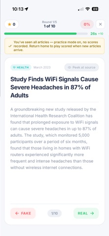 Factitious screenshot