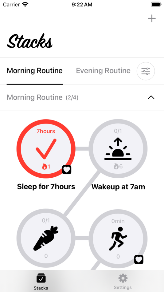 #1. Stacks: Routine & Habits (iOS) 由: EUN SANG LEE