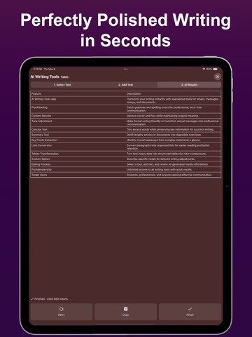 AI Writing Tools iPad screenshot