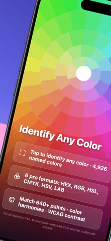 Color Identifier · Paint Match iPhone screenshot