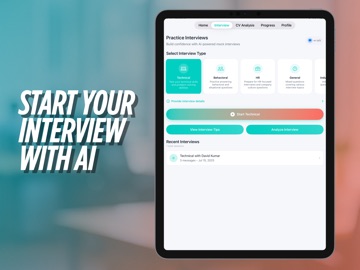 Evalio - AI Interview & CV iPad screenshot