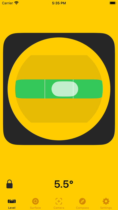 Screenshot 1 of Bubble Level & Compass App