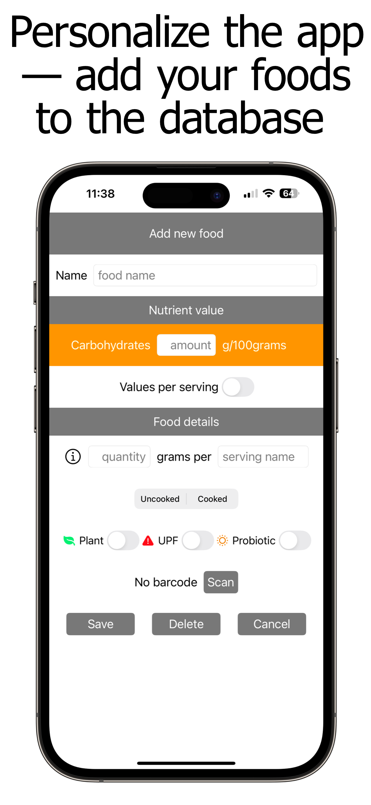 Carb Counter and Tracker