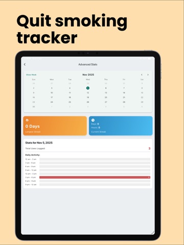 Quitter - Stop smoking tracker iPad screenshot