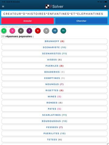 FSolver Solutions Mots Croisés iPad screenshot 2