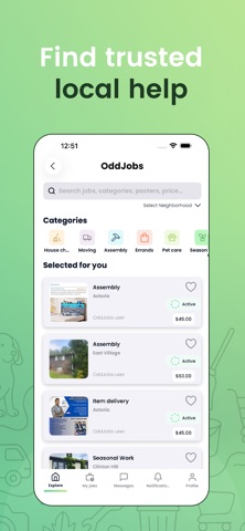 OddJobs NYC iPhone screenshot