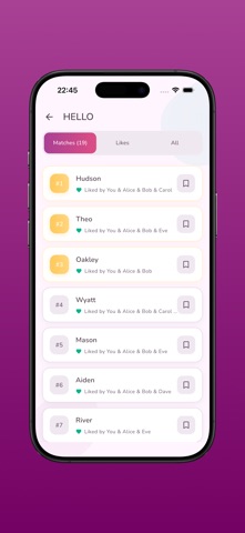 Neimr - Swipe & Find Names screenshot