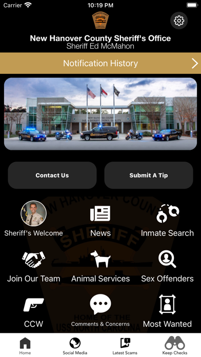 New Hanover County Sheriff NC Screenshot