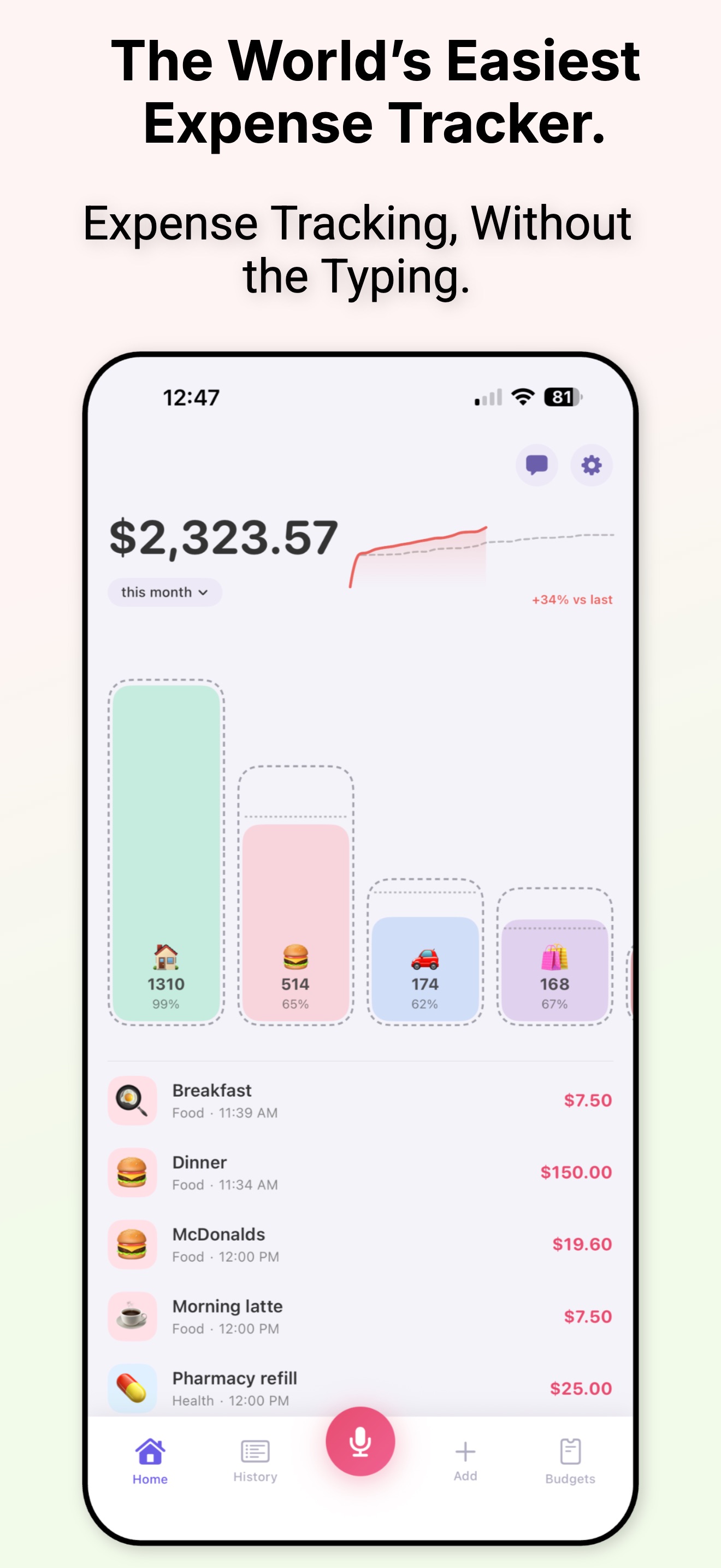 Expense Tracker - BujitAI screenshot 1