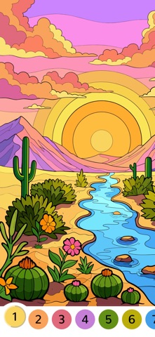 Flowerscapes: Color by Number screenshot 3
