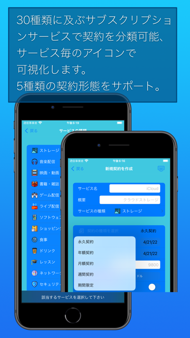 サブスクリプション Screenshot