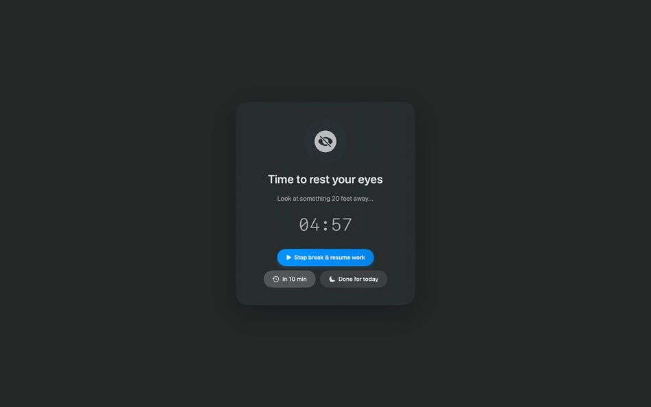 #1. BreakOverlay - Eye Break Timer (macOS) By: Haeseong Jung
