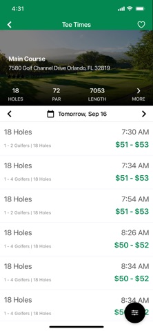 The Legends Golf Club IN iPhone screenshot