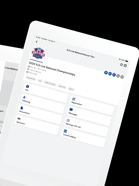 3v3 Live Soccer Tour iPad screenshot 1 - Sports app