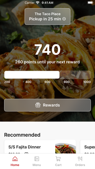 The Taco Place iPhone screenshot 1 - Food & Drink app