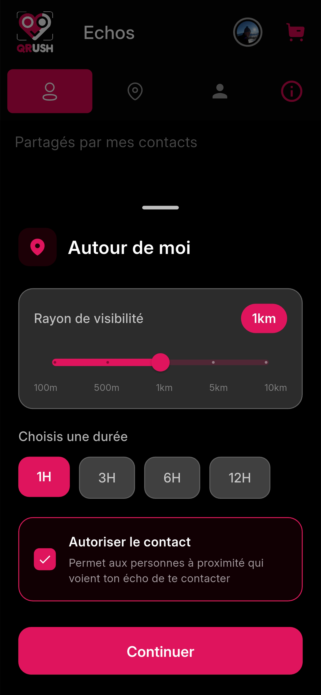 QRush : appli de rencontre