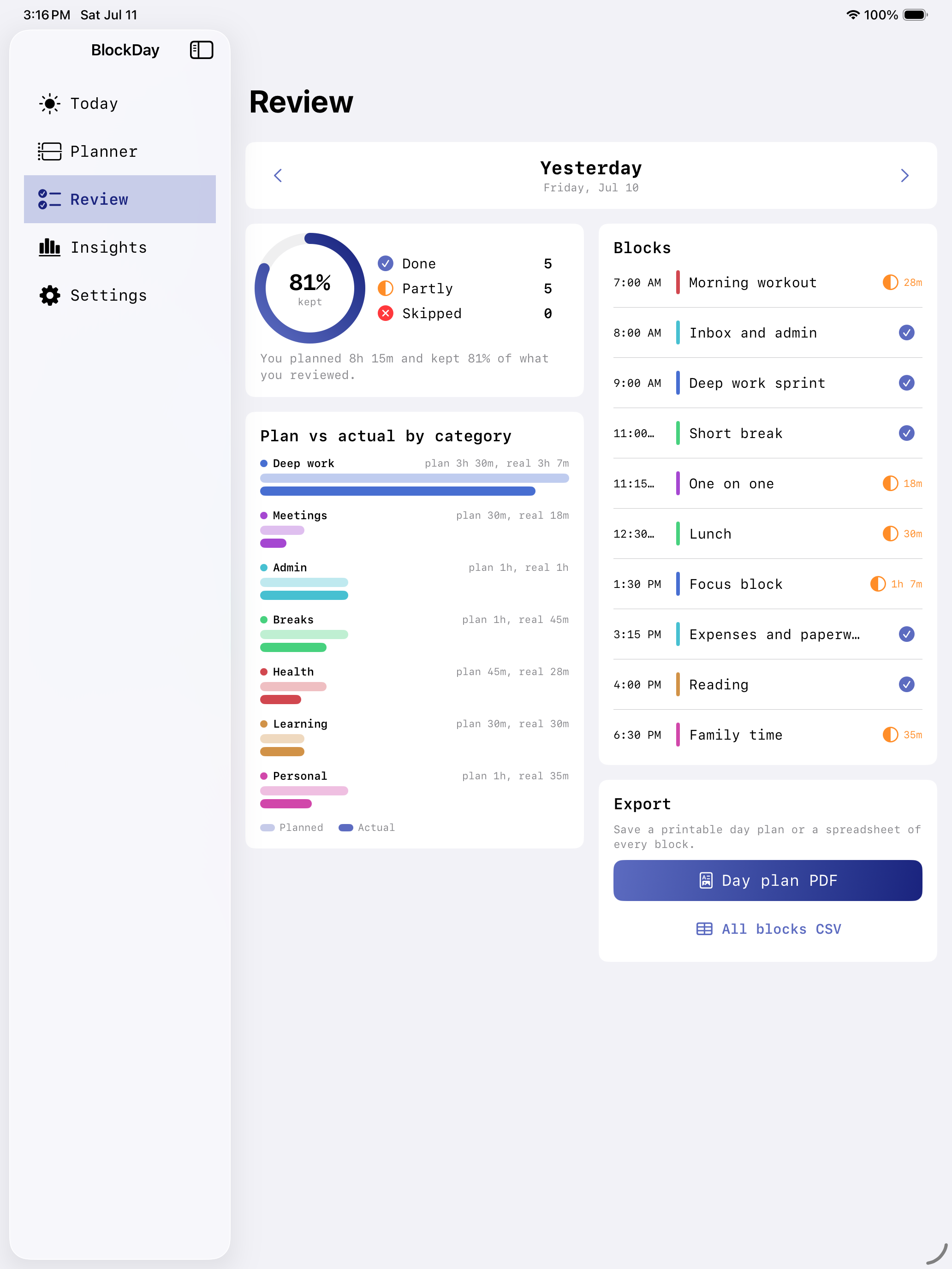 BlockDay: Time Blocking screenshot 7