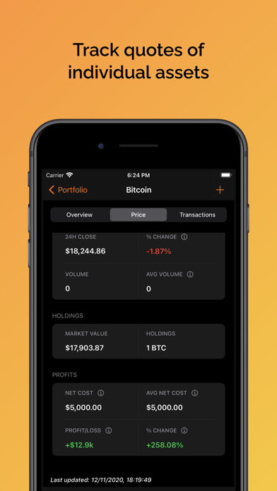 Investment Portfolio Screenshot