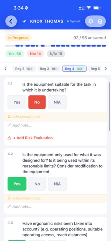 PUWER Assessment screenshot