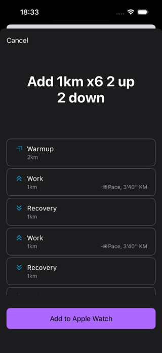 Run: Interval Planner Screenshot 2 of 3