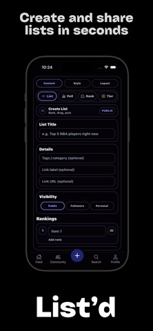List'd screenshot