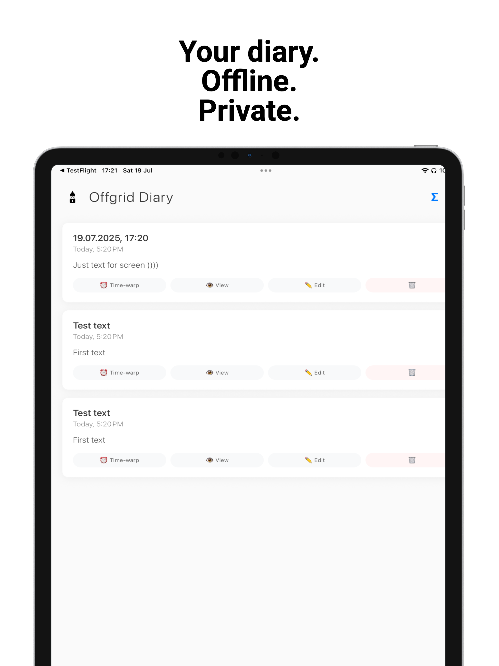 Offgrid Diary