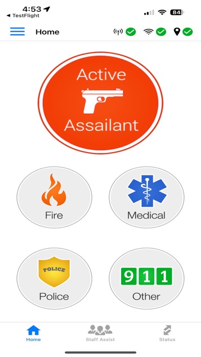 Screenshot 1 of Rave Panic Button App