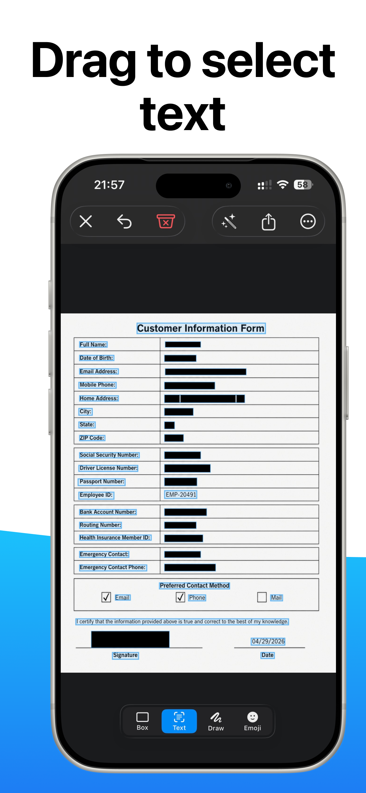 Redacted: Blur PDF & Photo screenshot 3