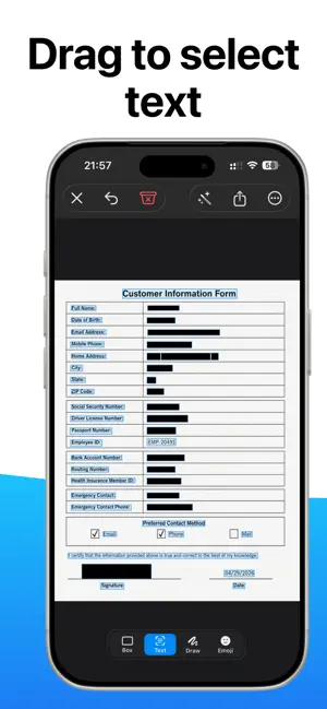 Redacted: Blur PDF & Photo screenshot 3