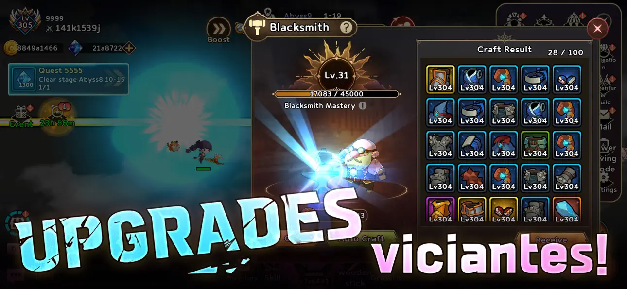 [Reinforced Wooden Stick Lv99] 99강화 나무몽둥이 : 키우기 iOS Mod IPA screenshot 3 - iOS game interface