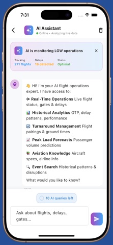 London Gatwick Airport iPlane iPhone screenshot