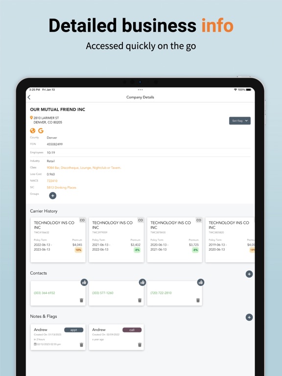 Insurance Xdate iPad screenshot 6 - Business app