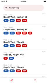 Toronto Transit (TTC, GTA, GO) screenshot