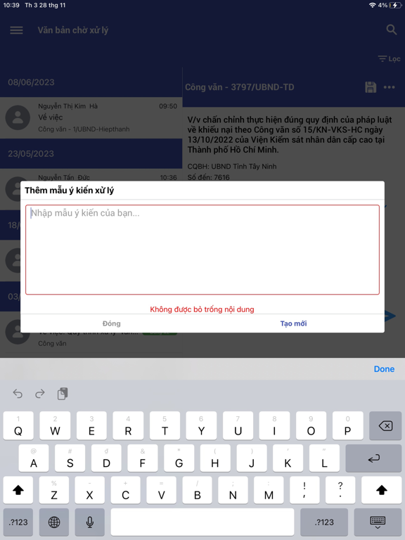 Screenshot #6 pour Egov - Quản lý điều hành