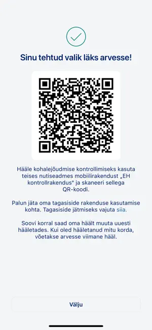 Valijarakendus screenshot 4