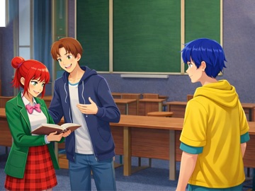 Anime Girl Sakura High School iPad screenshot