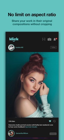 Klick - photo community screenshot