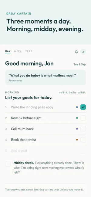 Daily Captain: Goal Planner screenshot 2