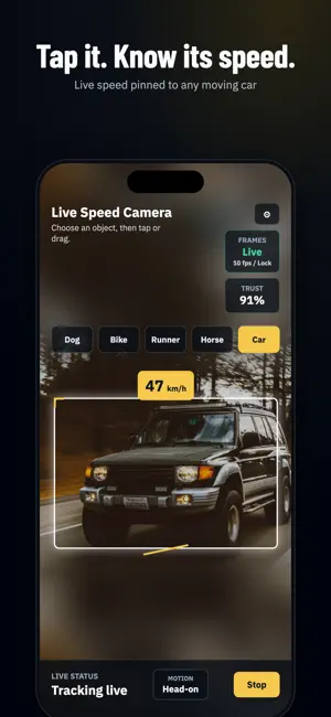 Live Speed Camera: Radar Gun screenshot 1