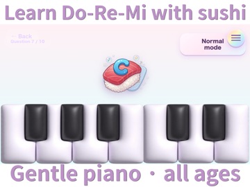Do-Re-Mi Piano | Sushi Notes iPad screenshot